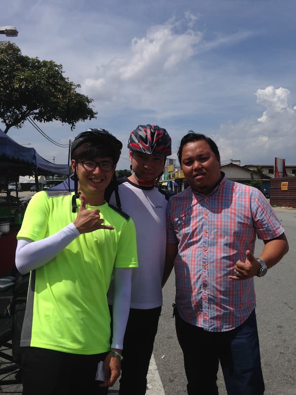 Blogger with friends