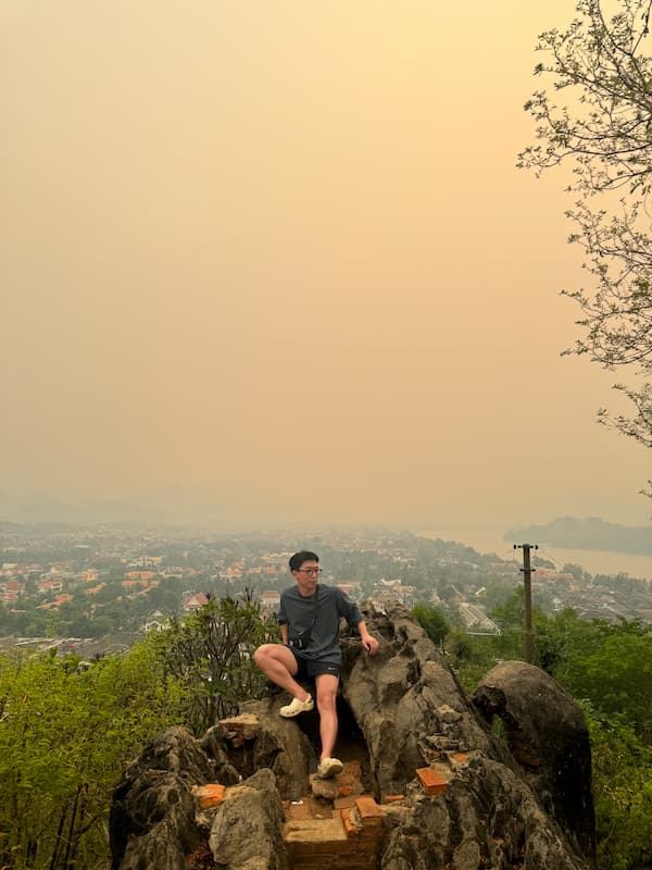Friend on Phou Si hill