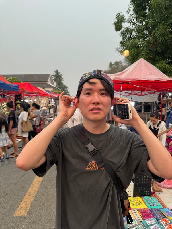 Friend in Luang Prabang night market