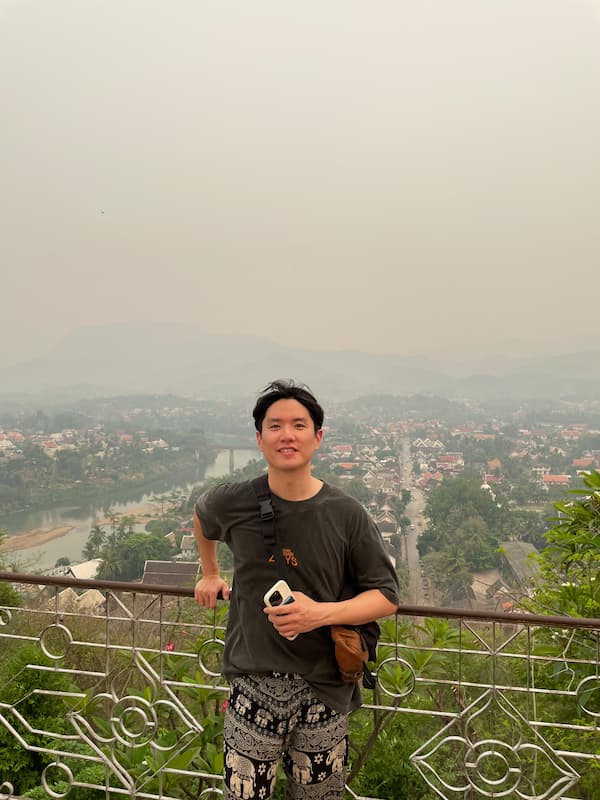 Friend on Phou Si hill