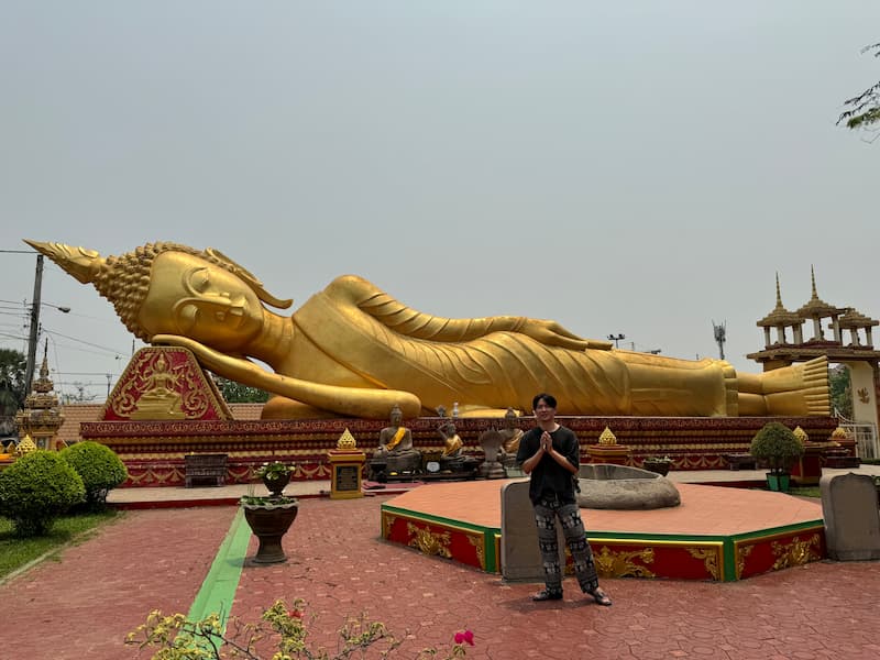 Friend with Reclining Buddha