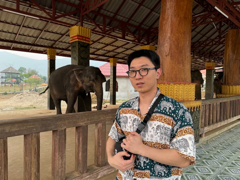 Friend in Luang Prabang elephants camp