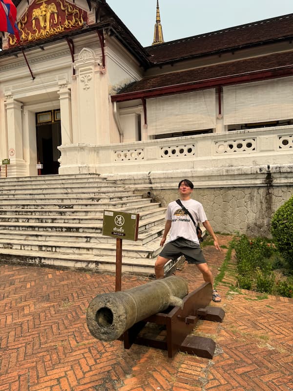 Friend making ridiculous pose
