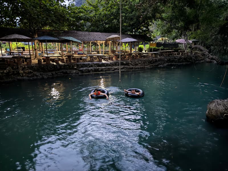 Blogger and friend in Blue lagoon 1