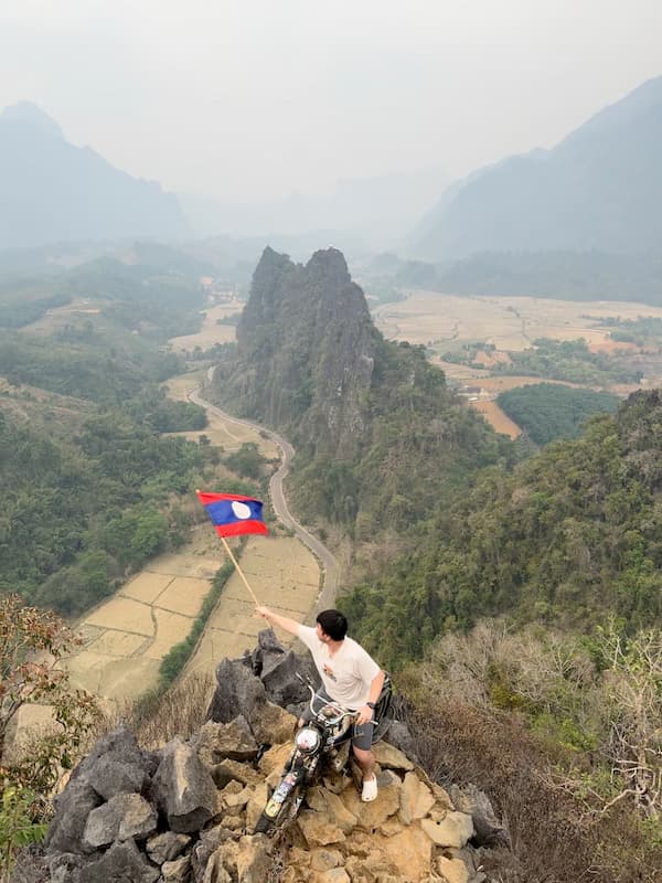 Blogger on the Namxay viewpoint