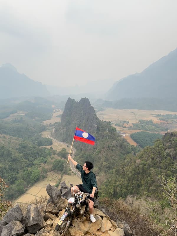 Friend on the Namxay viewpoint