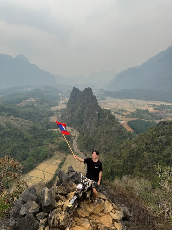 Friend on the Namxay viewpoint