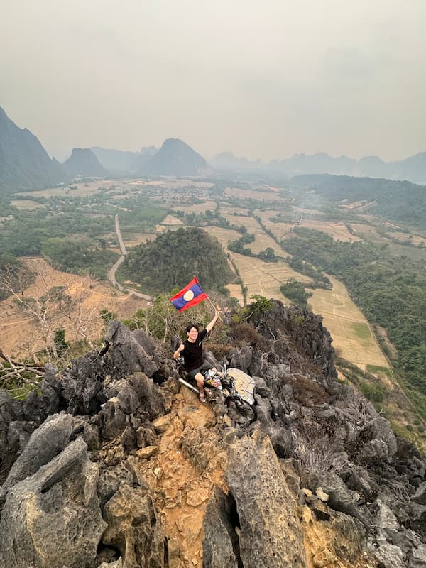Friend on the Namxay viewpoint