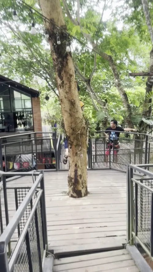 친구에게 가야 할 방향을 설명해 주시는 가이드분