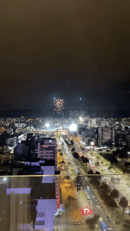Firework at Atahualpa olympic stadium