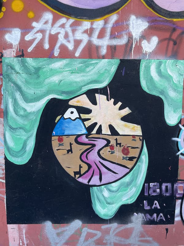 Grafitti seems presenting desert
