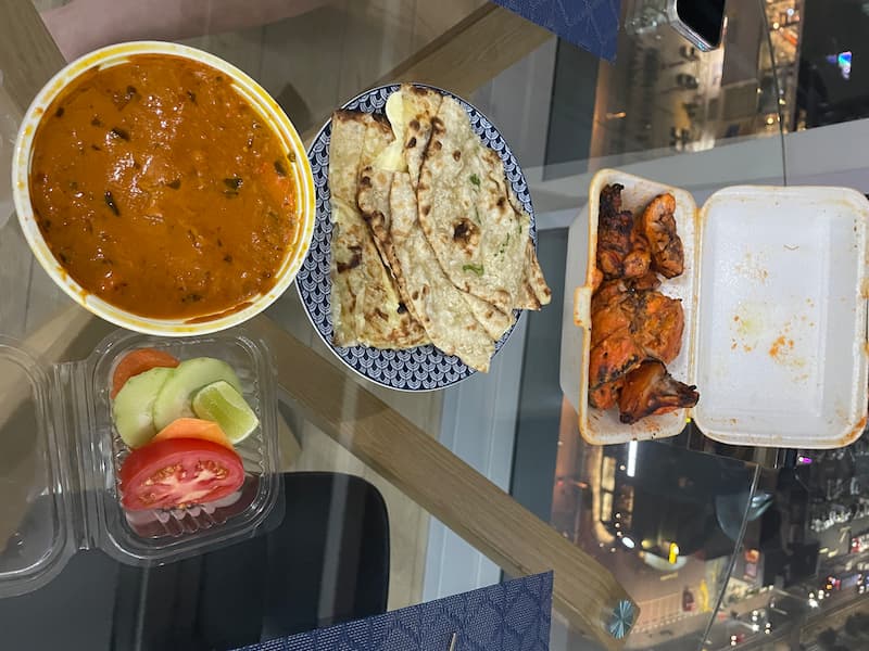 Indian curry and Tandoori chicken
