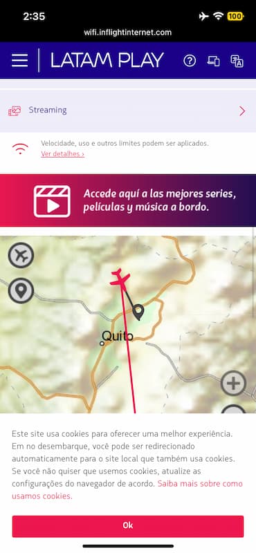 Latam play screen