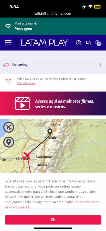 Latam play screen