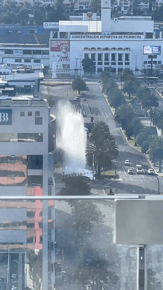 Overflowing water from underground