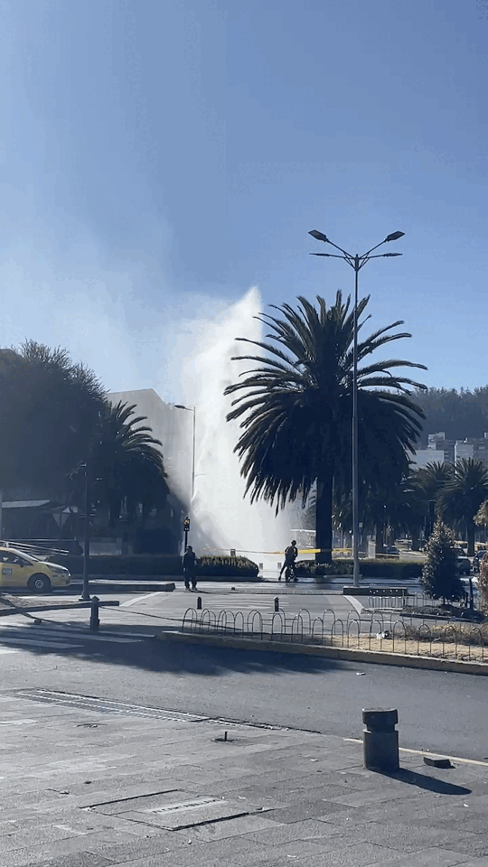 Overflowing water from underground