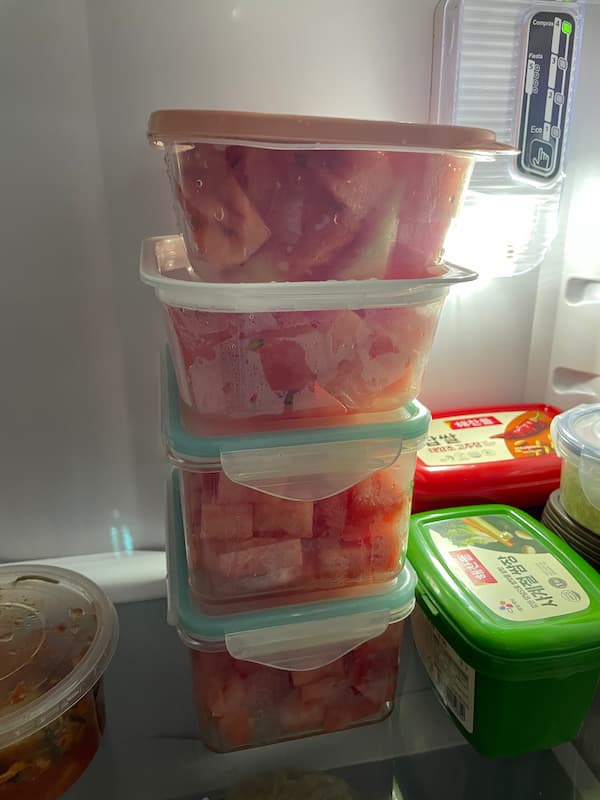Packed watermelon
