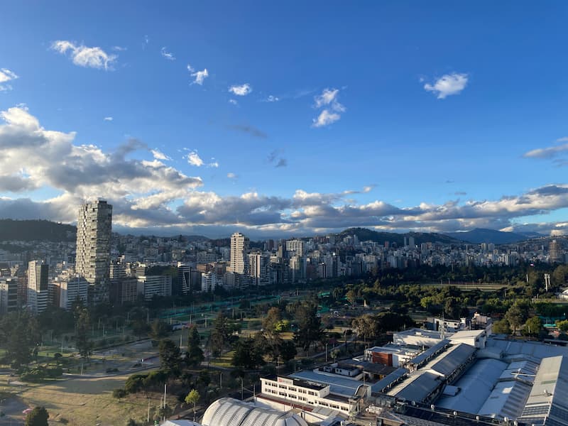 Quito city view at morning