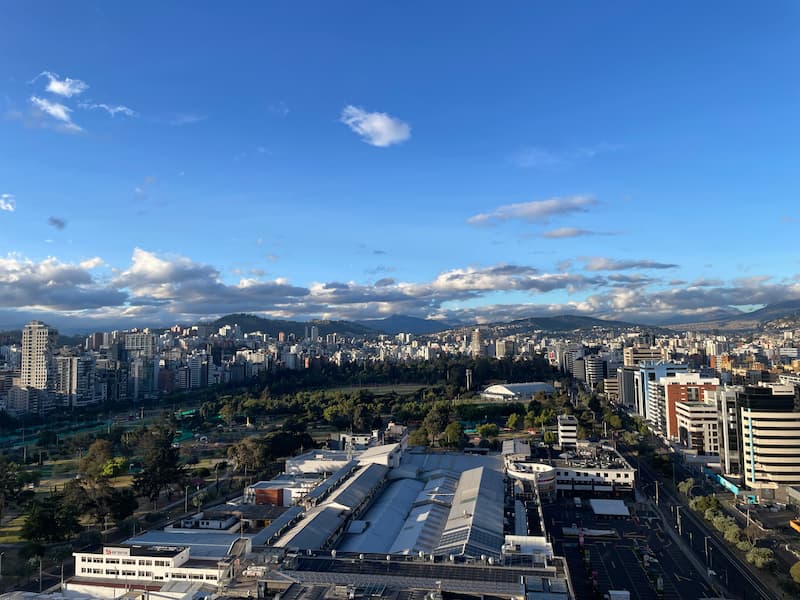 Quito city view at morning