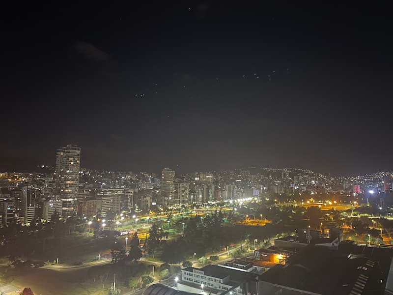 Quito city view at night
