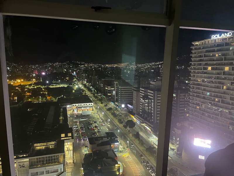 Quito city view at night