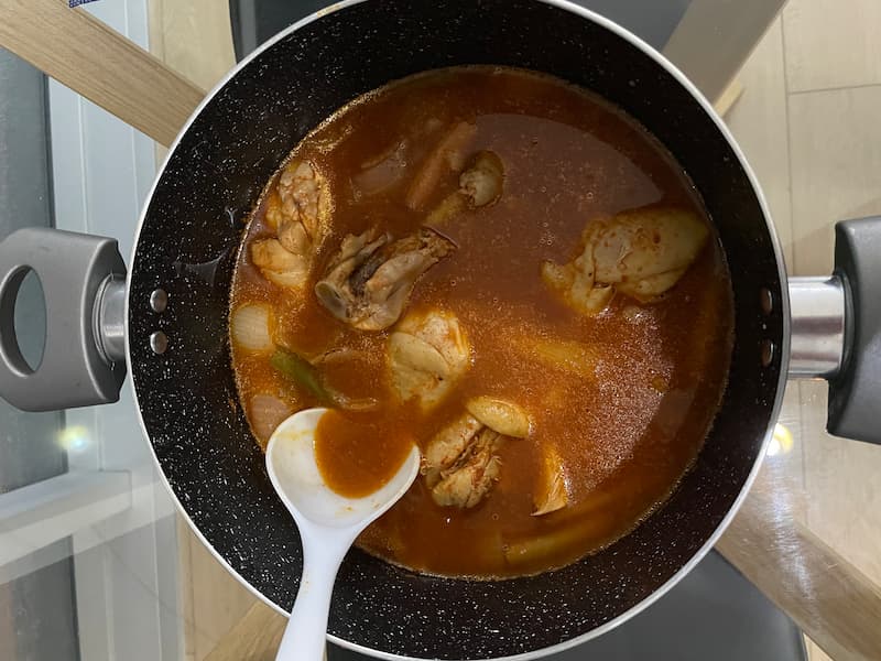 Spicy Korean chicken stew