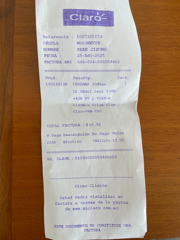 Usim chip pay bill
