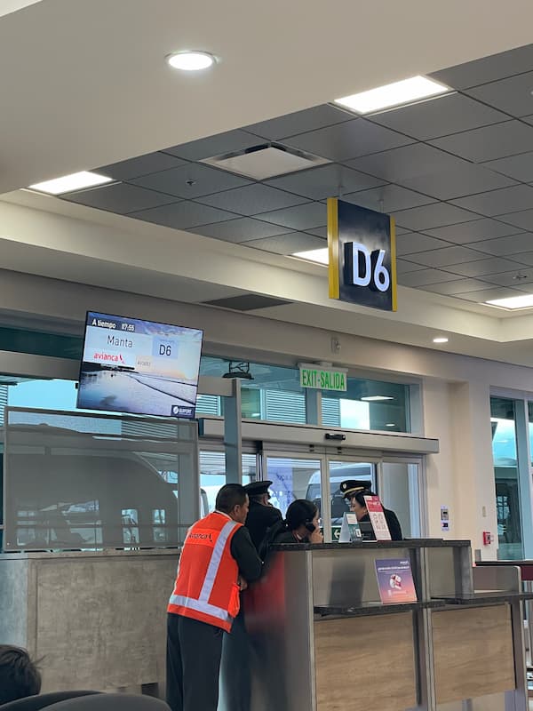 Domestic departure hall in Mariscal Sucre international airport