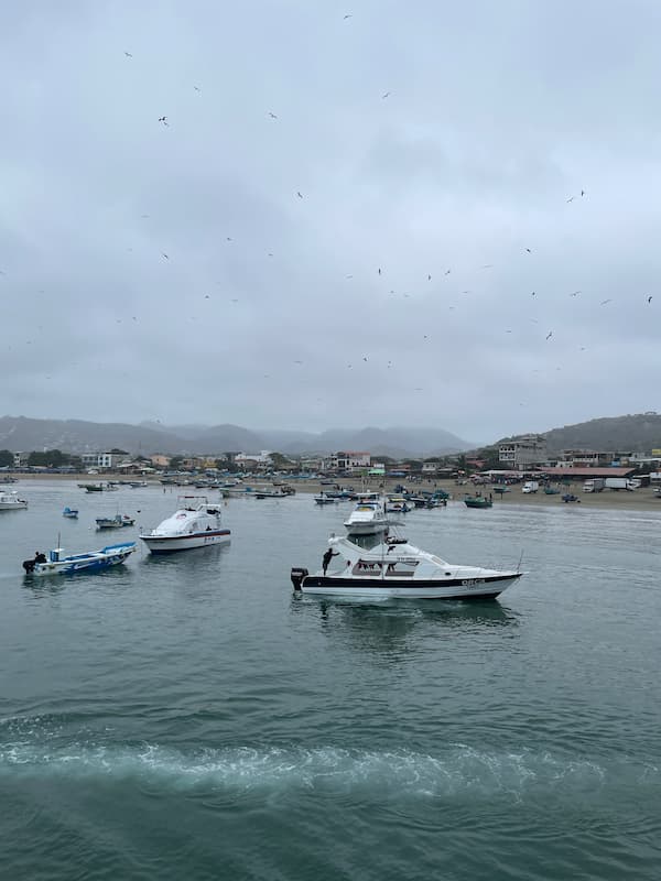 On the Puerto Lopez tourist pier