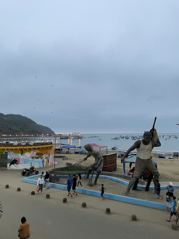 Puerto Lopez tourist pier view from balcony