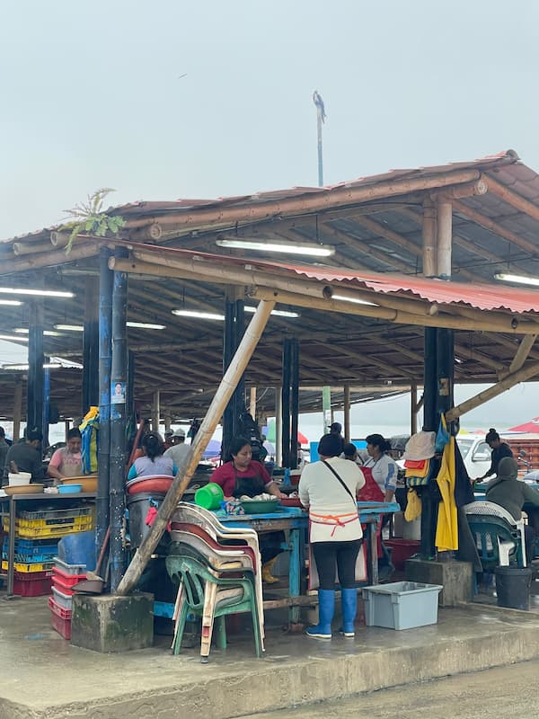 Fish market in Puerto Lopez