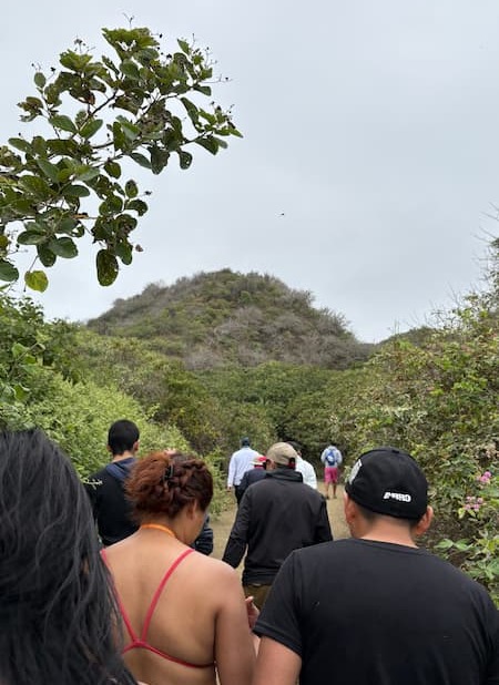 Our group starting trekking