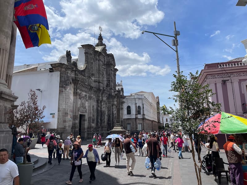 The old street in Quito