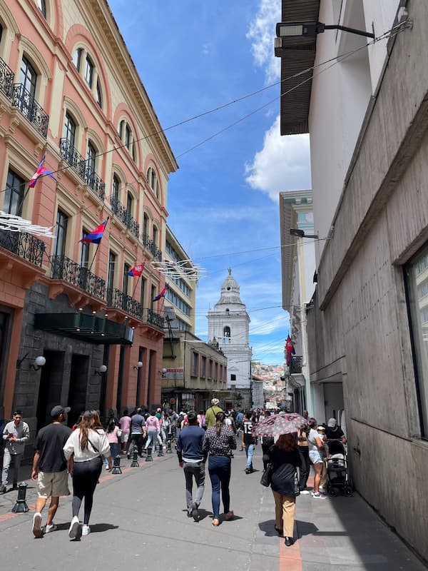 The old street in Quito