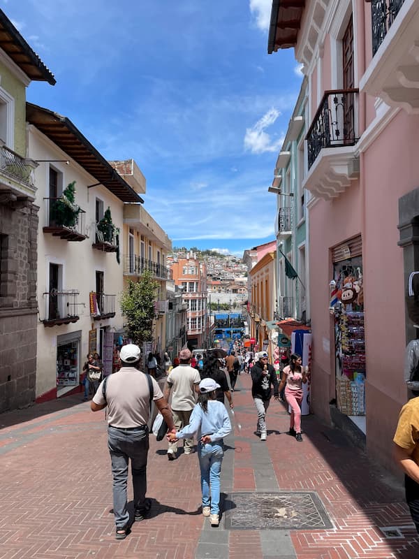 The old street in Quito
