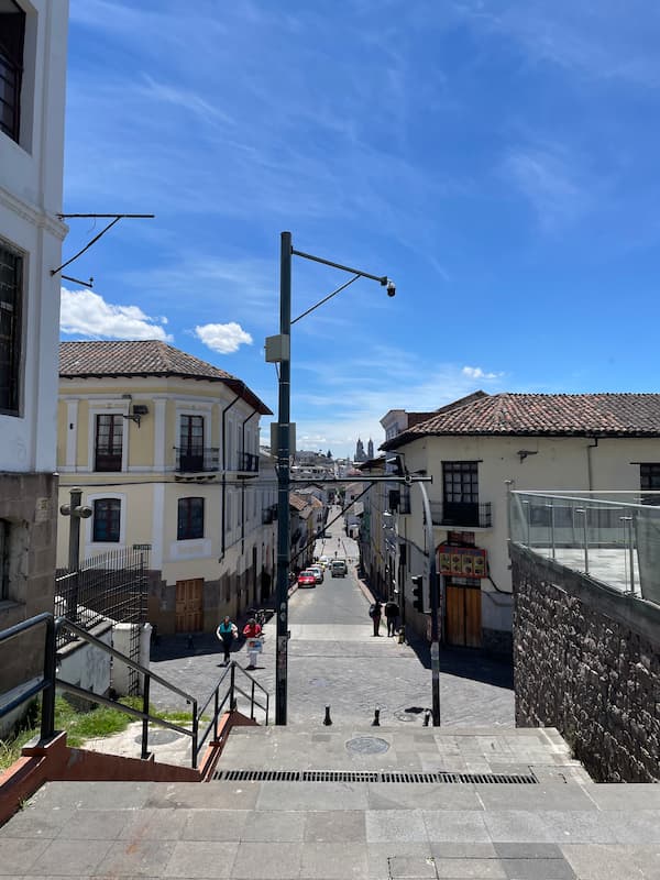The old street in Quito