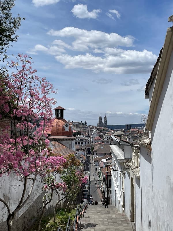 The old street in Quito