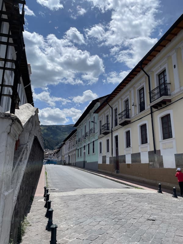 The old street in Quito