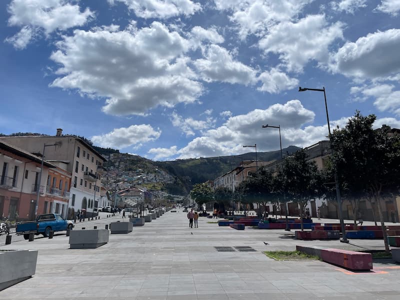 The old street in Quito
