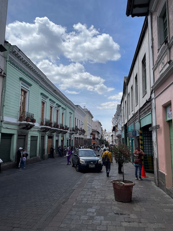The old street in Quito