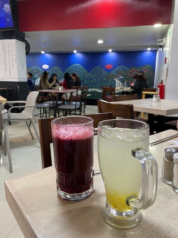 Blueberry lemonade and citron tea