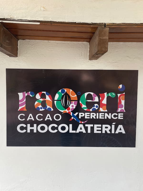 Entrance of raqeri cacao cafe