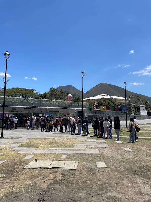 Long queue at the ticket office
