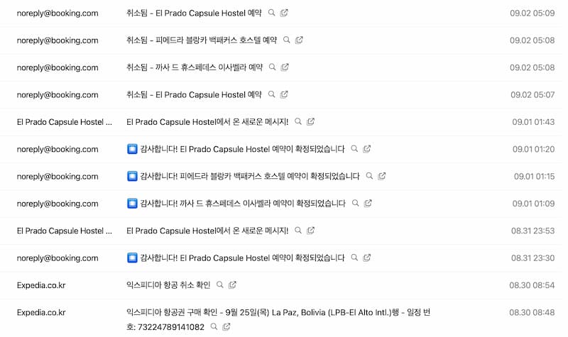Cancelled bookings