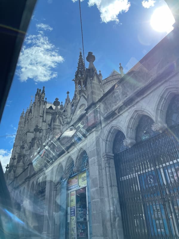 The basilica on the taxi