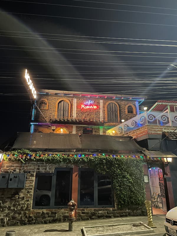 Café Mosaico restaurant at night