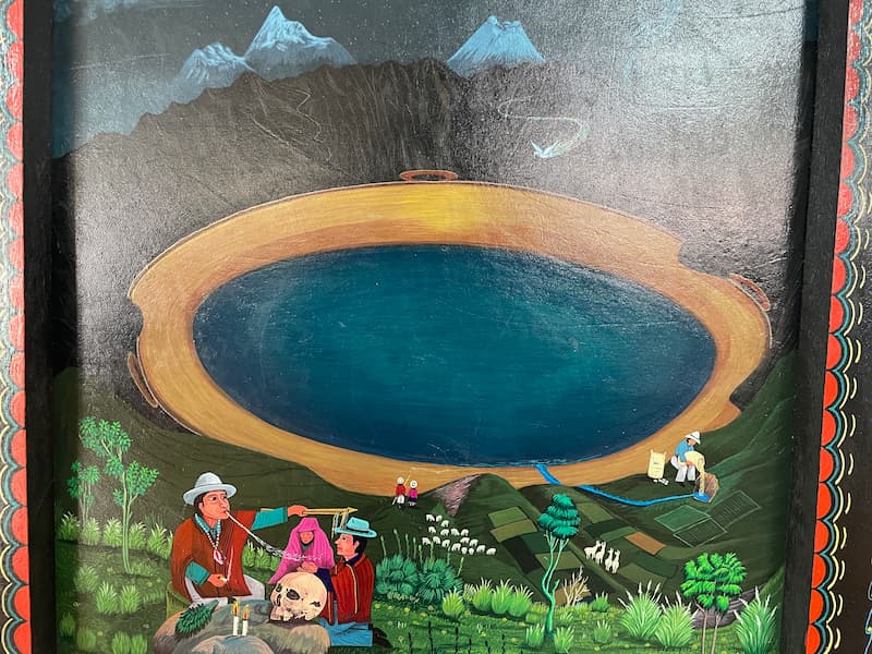 킬로토아 호수 티구아 화풍 그림