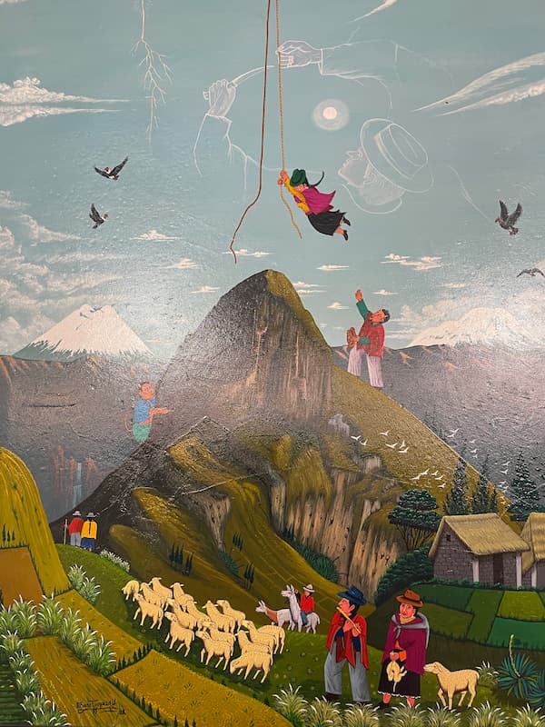 잠자는 호랑이 산 티구아 화풍 그림