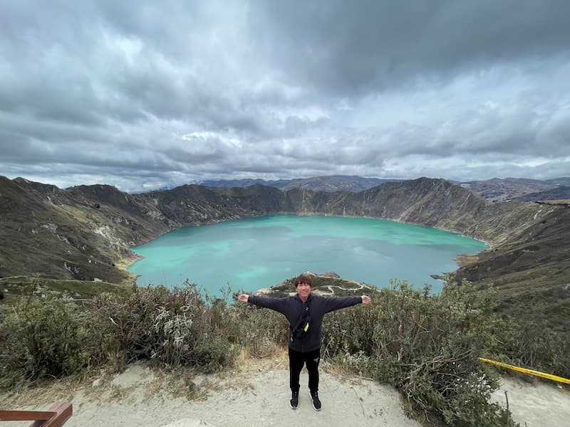 킬로토아 호수에서 블로거