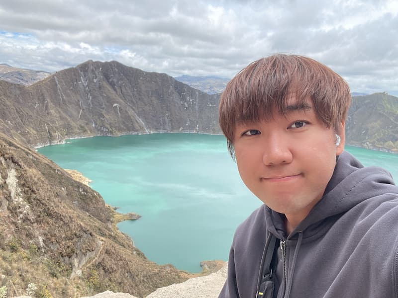 킬로토아 호수에서 블로거